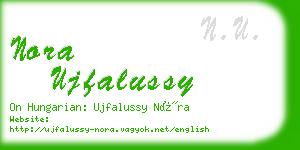nora ujfalussy business card
